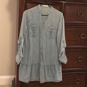 Mazik blue denim dress with 2 front pockets
